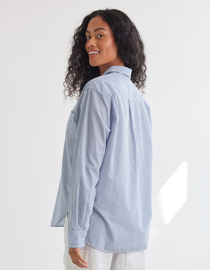 unsubscribed striped boyfriend shirt