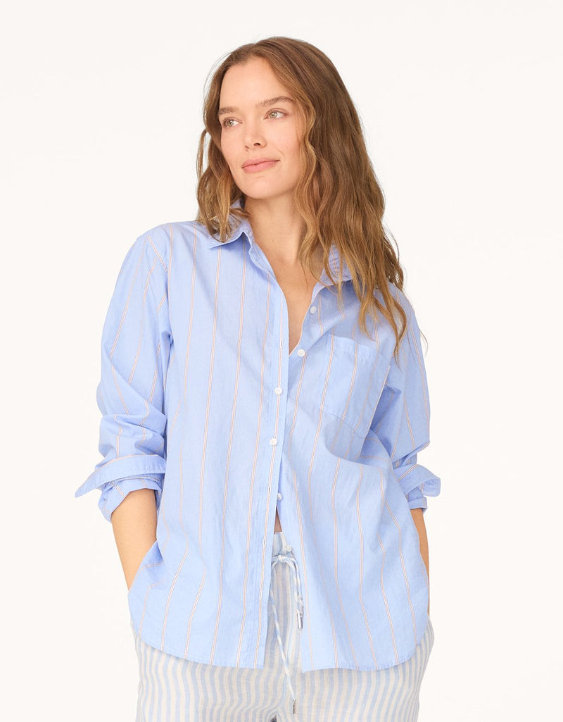 unsubscribed striped boyfriend shirt