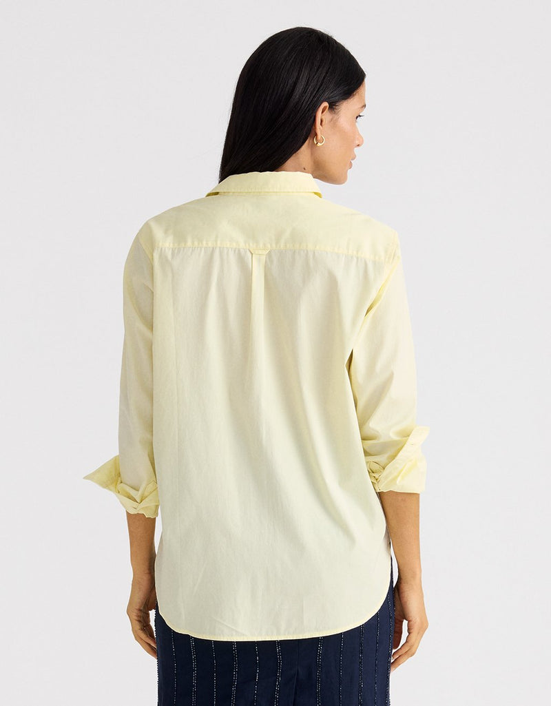 Unsubscribed Classic Boyfriend Shirt in Thomas Mason™ Colorblock