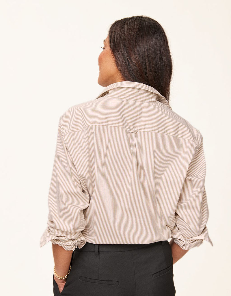 unsubscribed shimmer boyfriend shirt