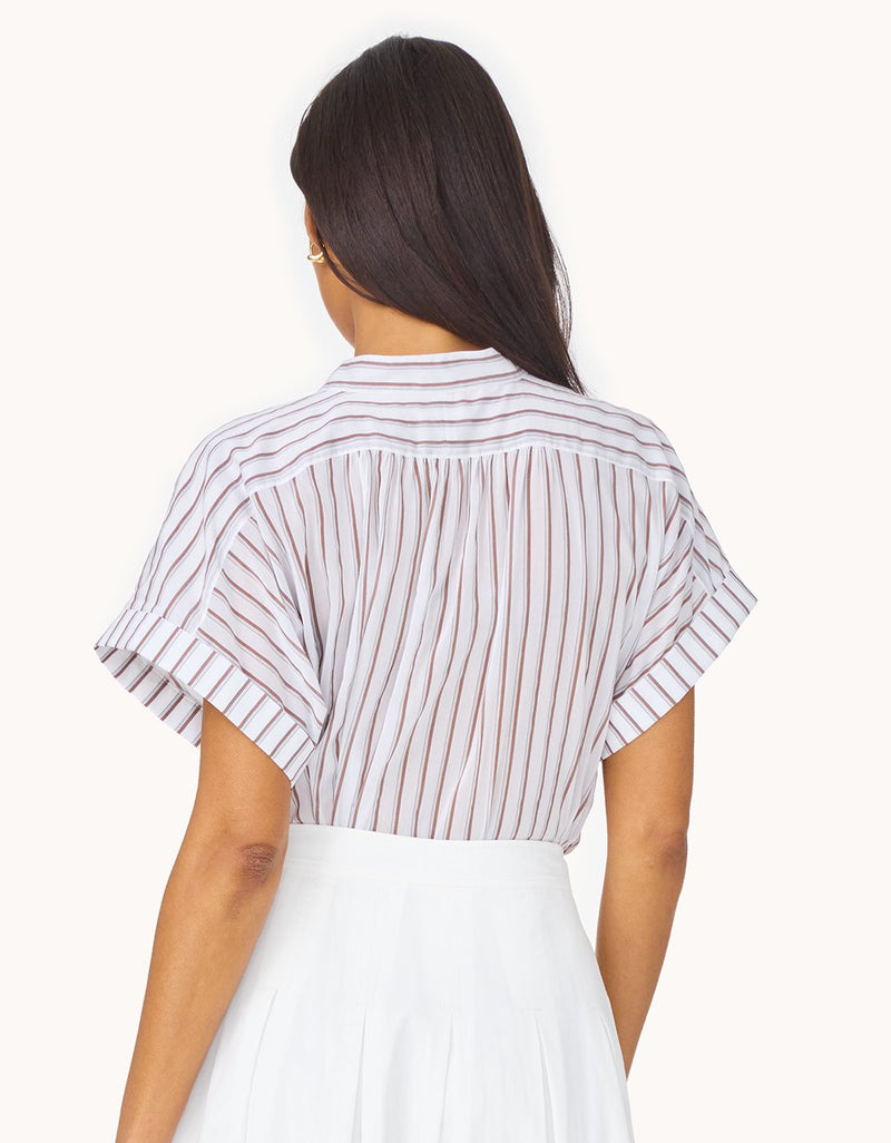 unsubscribed cotton silk popover top