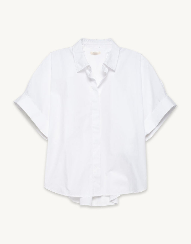 unsubscribed poplin short sleeve button down shirt