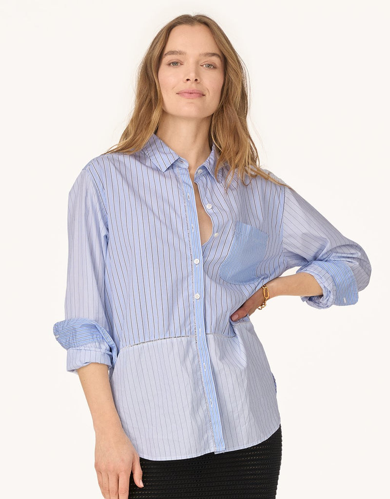 unsubscribed patchwork boyfriend shirt