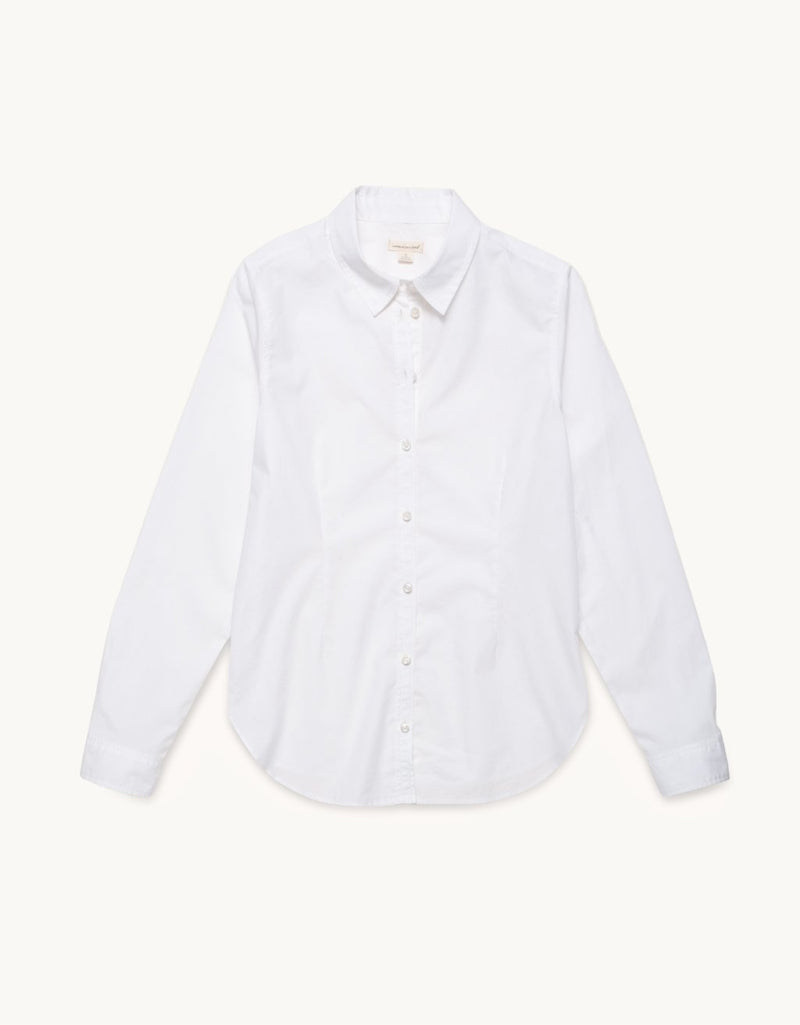 unsubscribed shrunken stretch poplin boyfriend shirt