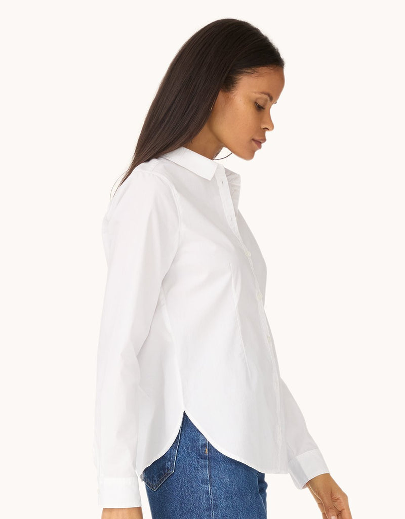 unsubscribed shrunken stretch poplin boyfriend shirt