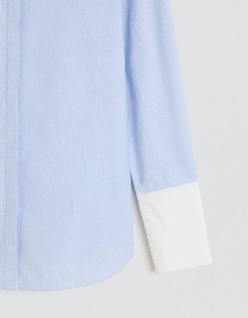 Unsubscribed Oxford Ruffle Boyfriend Shirt