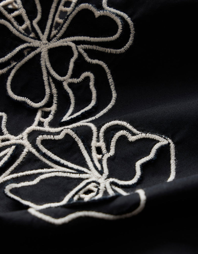 Unsubscribed 3D-Embroidered Poplin Top
