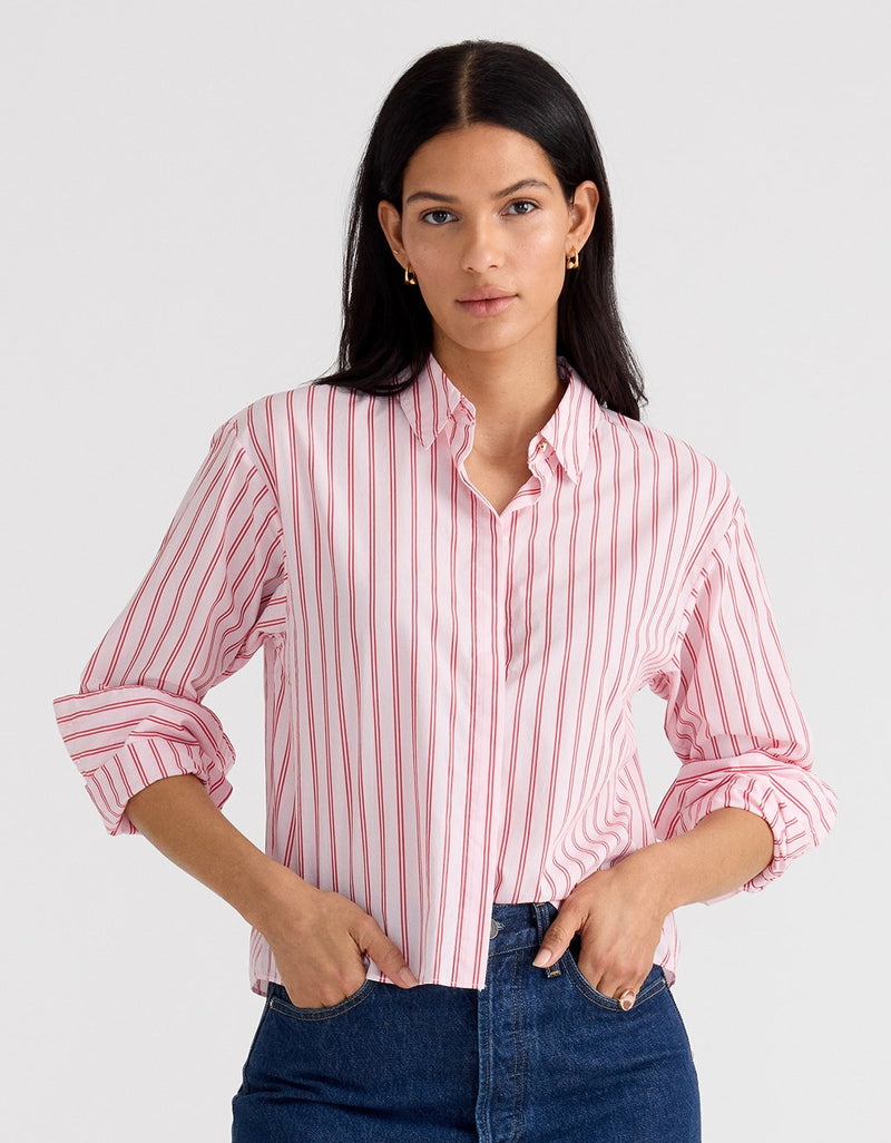 Unsubscribed Thomas Mason™ Mini Boyfriend Shirt