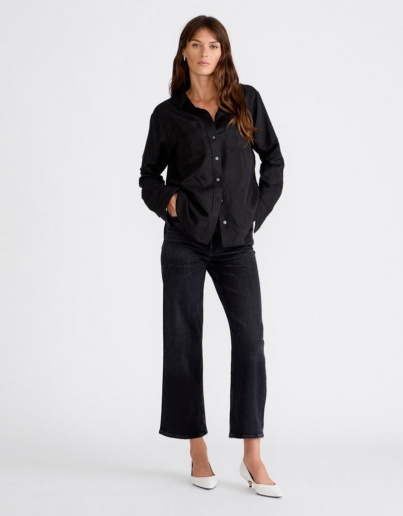 Unsubscribed Boyfriend Camp Shirt in Voile