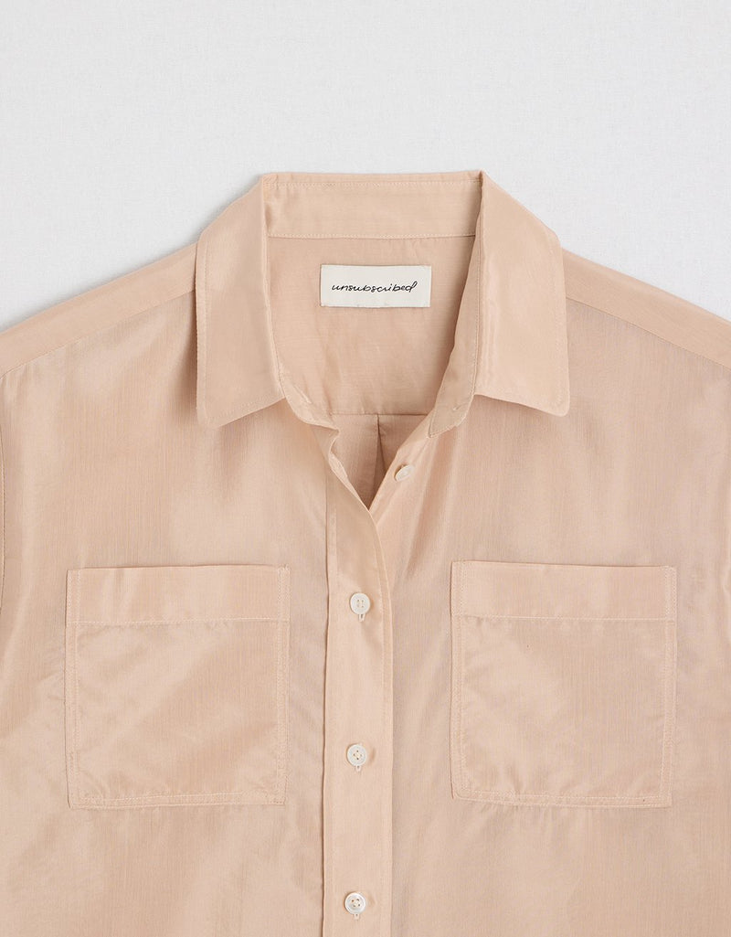 Unsubscribed Boyfriend Camp Shirt in Voile