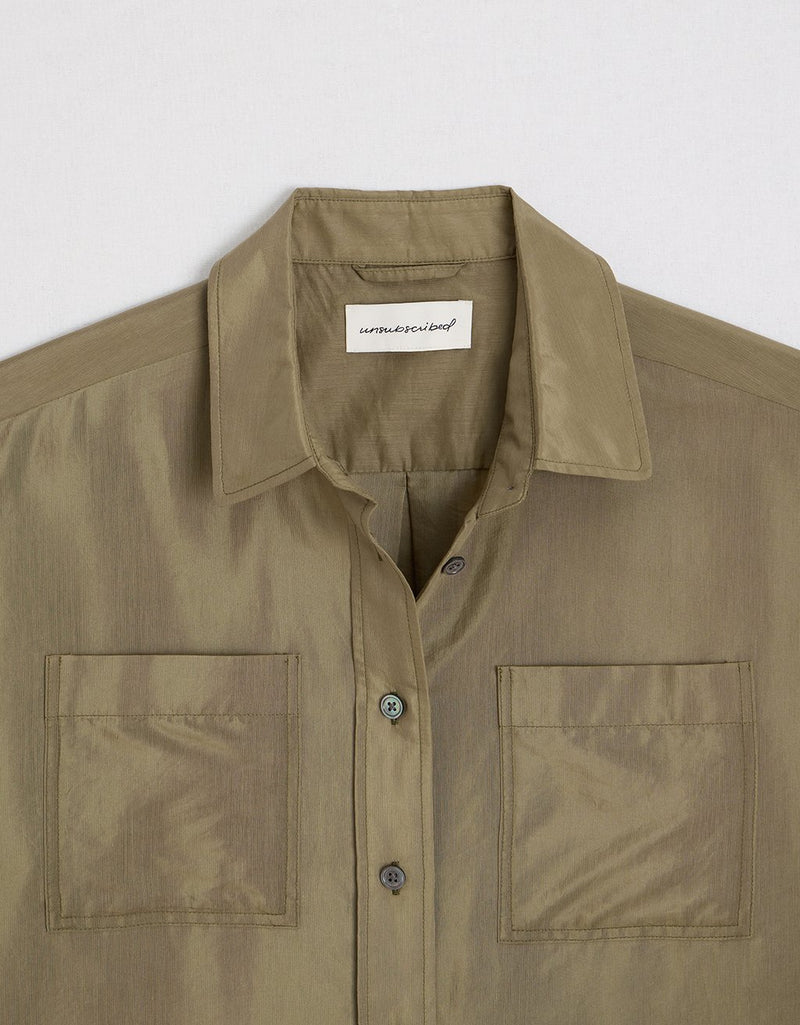 Unsubscribed Boyfriend Camp Shirt in Voile