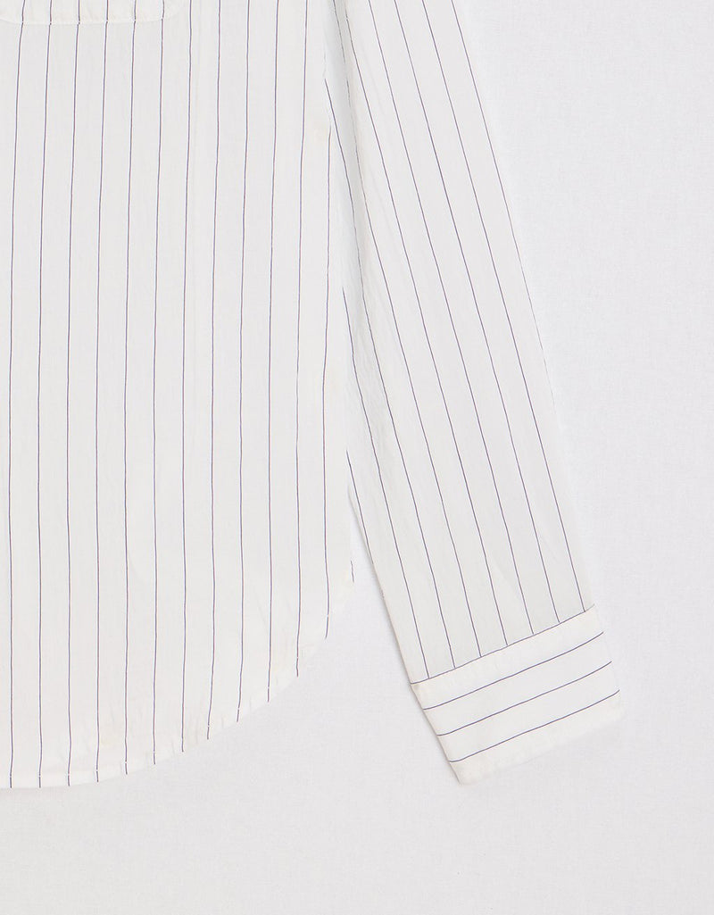 Unsubscribed Classic Boyfriend Shirt in Dobby Stripe