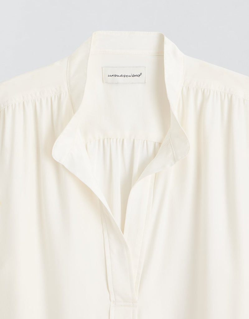 Unsubscribed Silk Popover Shirt
