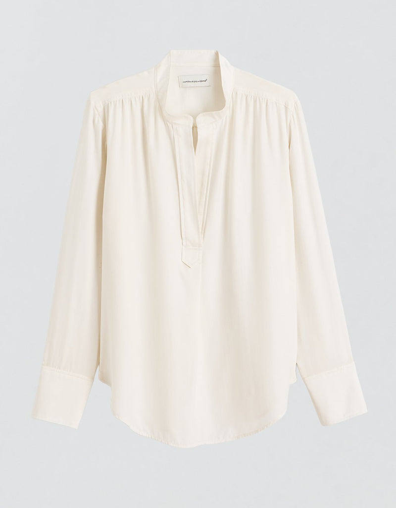 Unsubscribed Silk Popover Shirt