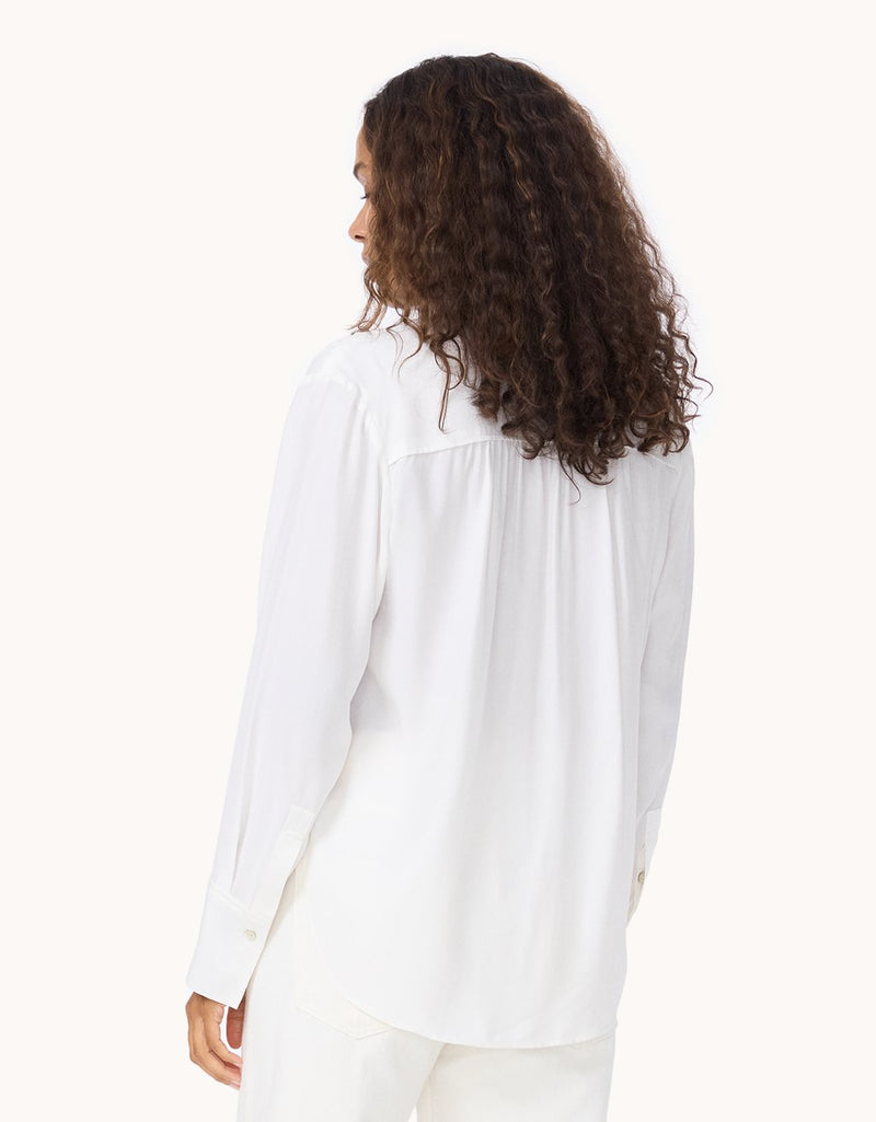 Unsubscribed Silk Popover Shirt