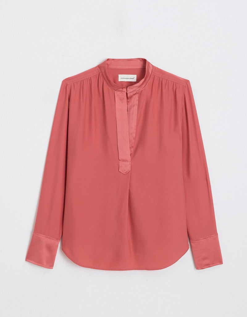 Unsubscribed Silk Popover Shirt