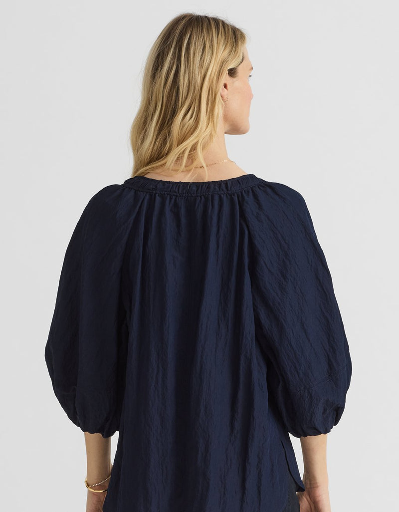 Unsubscribed Shirred Puff Sleeve Top