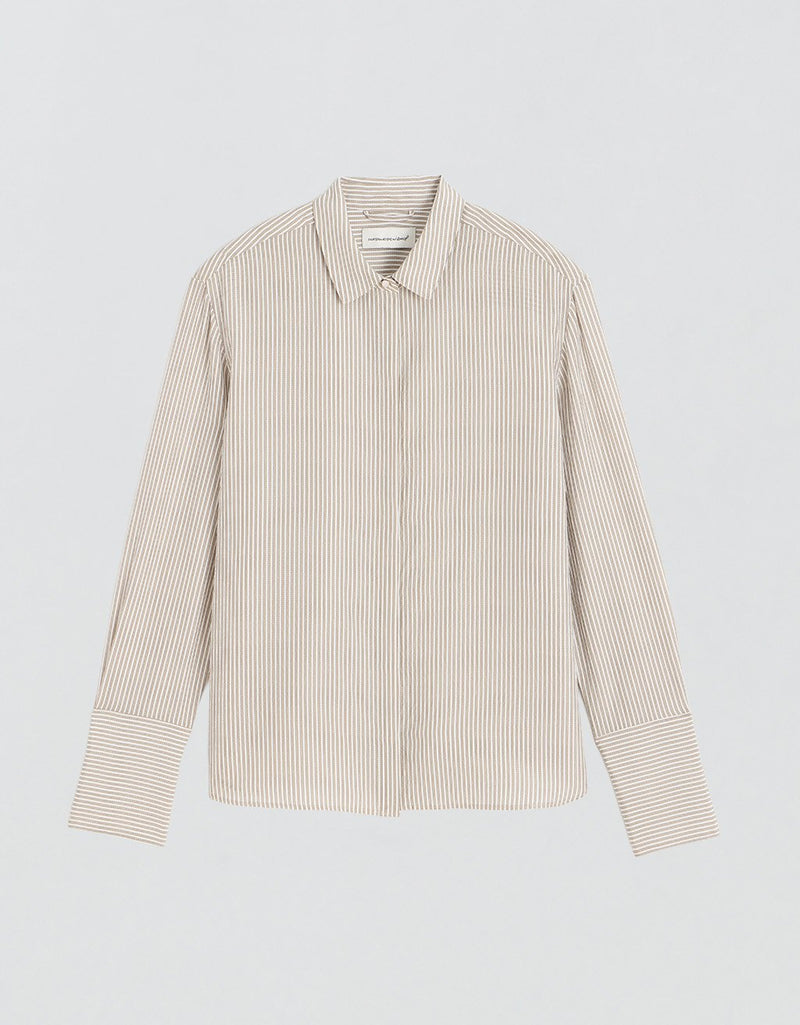 Unsubscribed Hammered Silk Clean Boyfriend Shirt