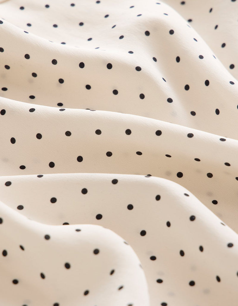 Close-up of polka dot fabric
