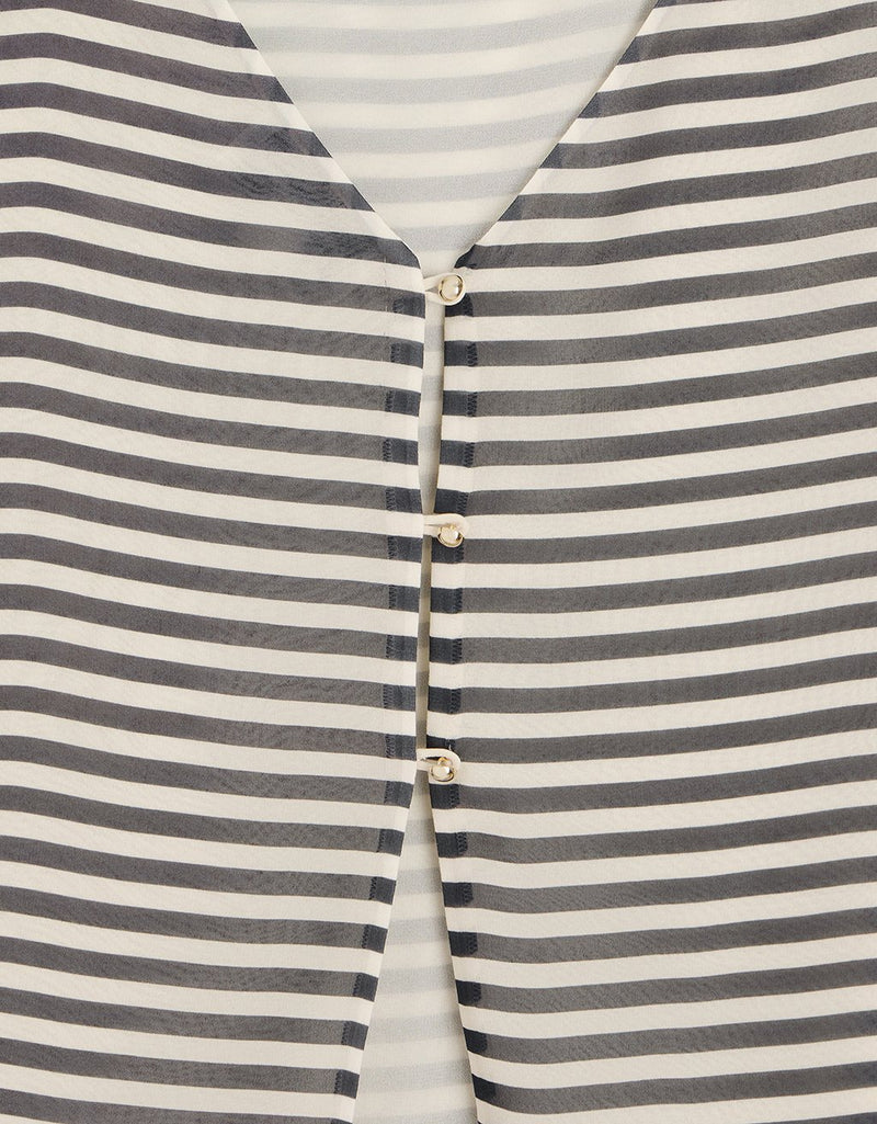 Unsubscribed Striped Silk Top