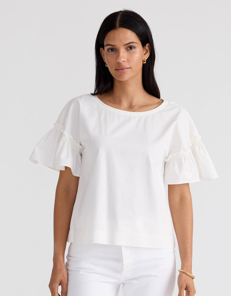 Unsubscribed Ruffle Sleeve Top