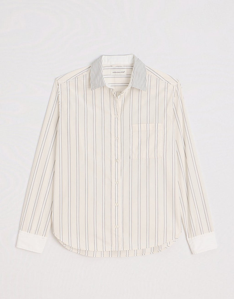 Unsubscribed Classic Boyfriend Shirt in Thomas Mason™ Gelato Stripe