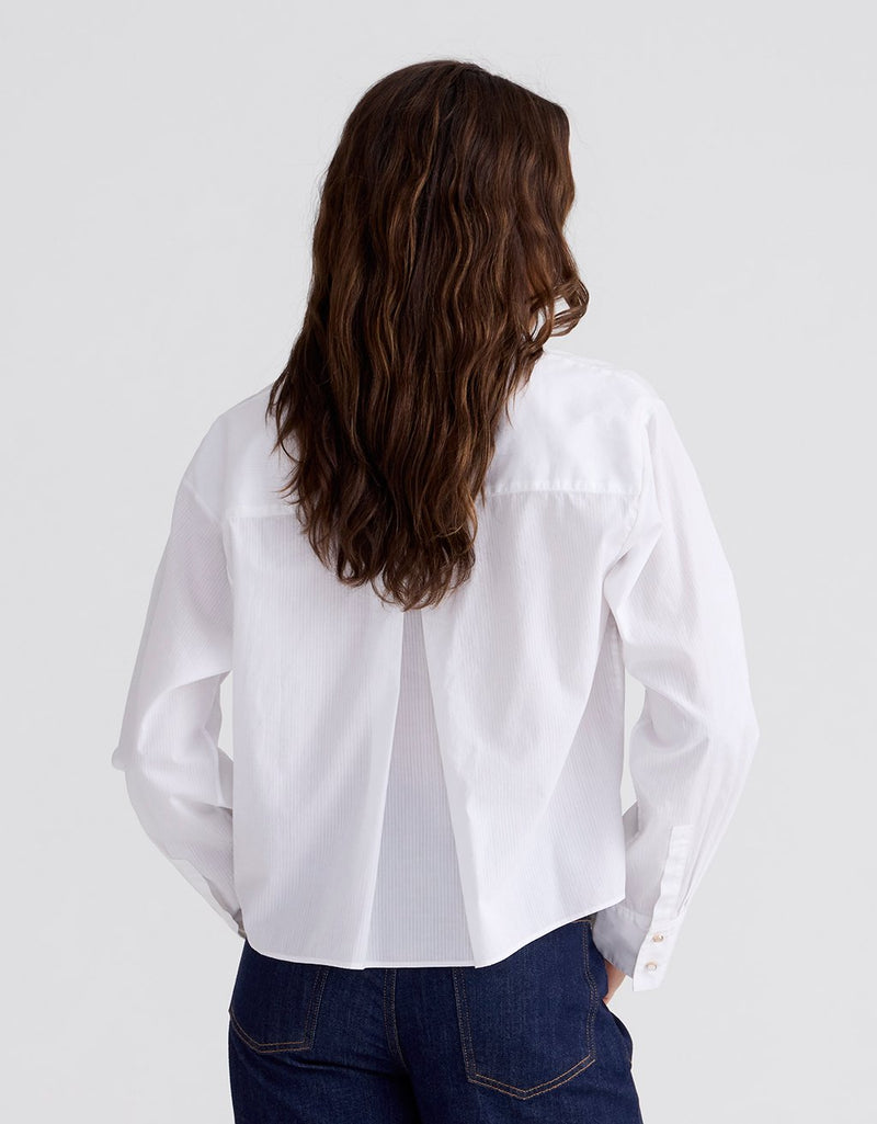 Unsubscribed Mini Boyfriend Shirt in Thomas Mason™ Stripe