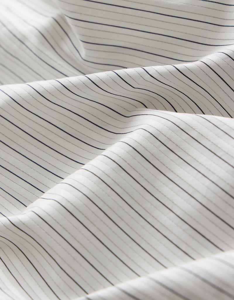 Unsubscribed Mini Boyfriend Shirt in Thomas Mason® Jacquard Stripe