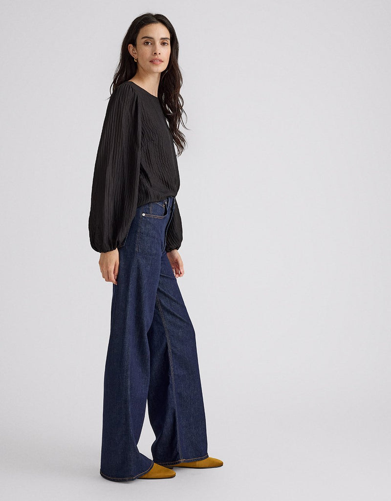 Unsubscribed Crinkle Silk Blouse