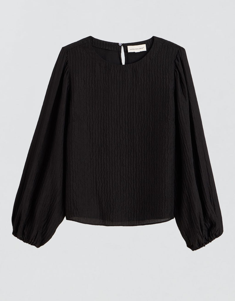 Unsubscribed Crinkle Silk Blouse
