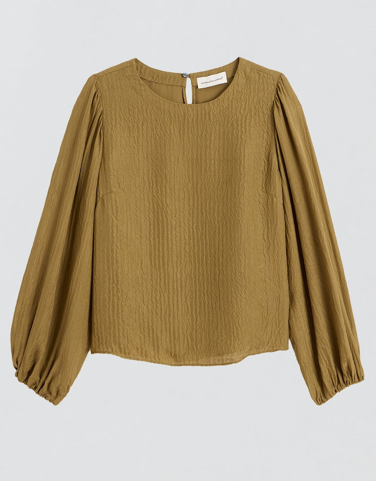 Unsubscribed Crinkle Silk Blouse
