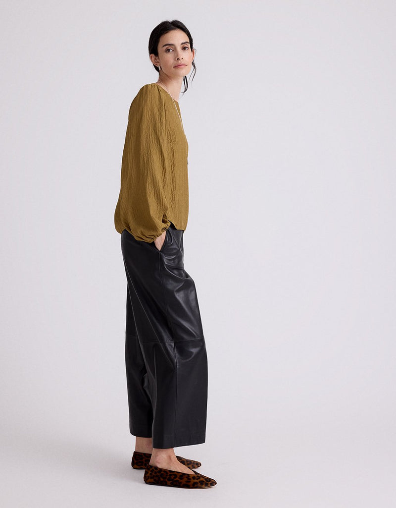 Unsubscribed Crinkle Silk Blouse