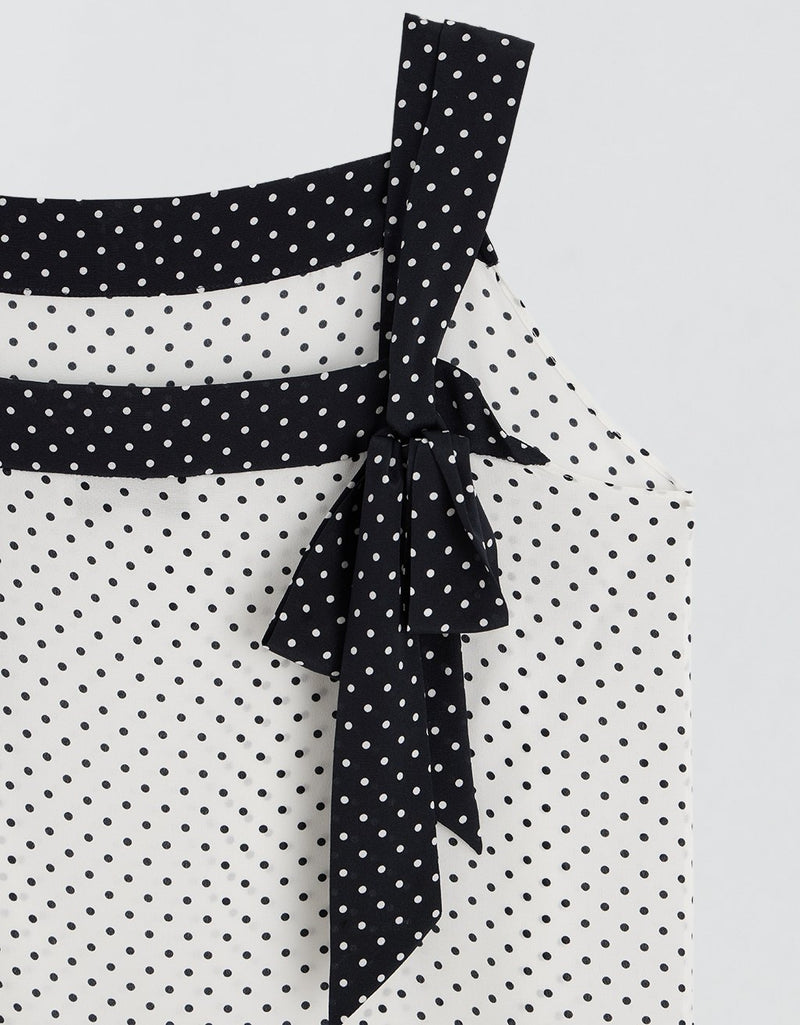 Unsubscribed Tie Shoulder Top in Silk
