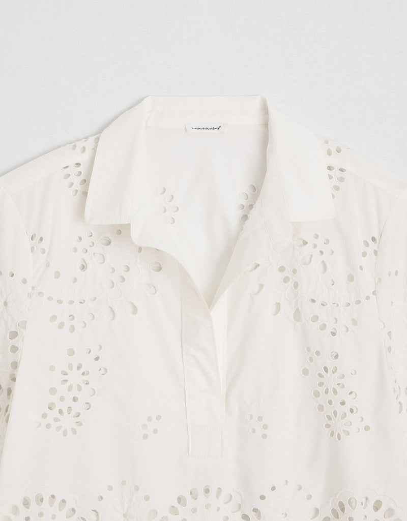 Unsubscribed Embroidered Tunic Blouse