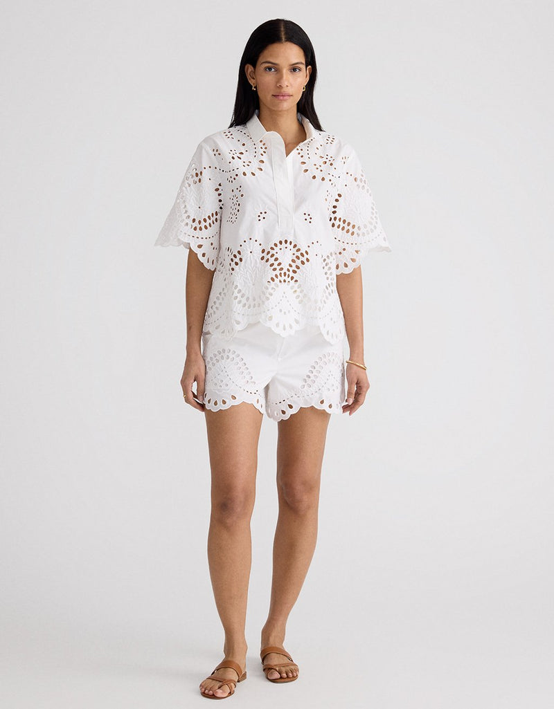 Unsubscribed Embroidered Tunic Blouse