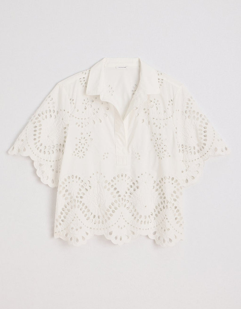 Unsubscribed Embroidered Tunic Blouse