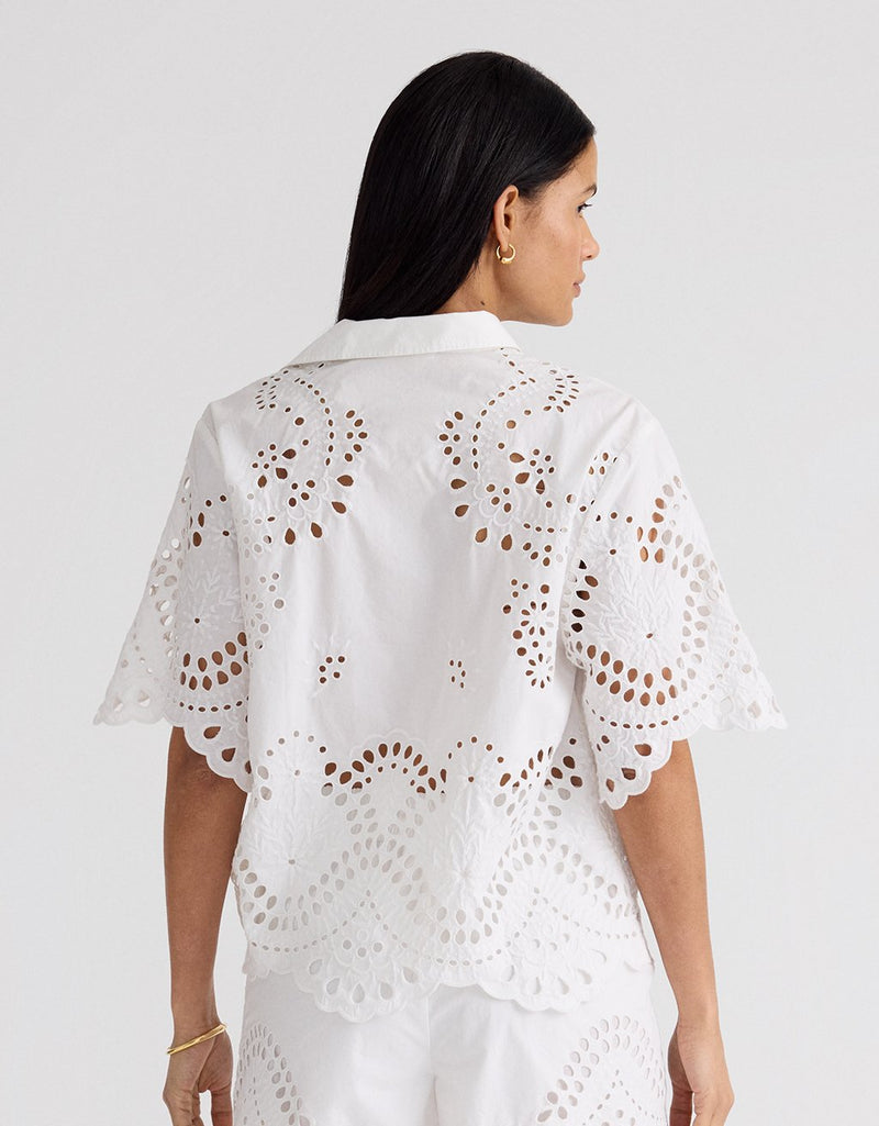 Unsubscribed Embroidered Tunic Blouse
