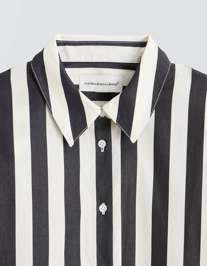 Unsubscribed Mini Boyfriend Shirt in Thomas Mason® Stripe