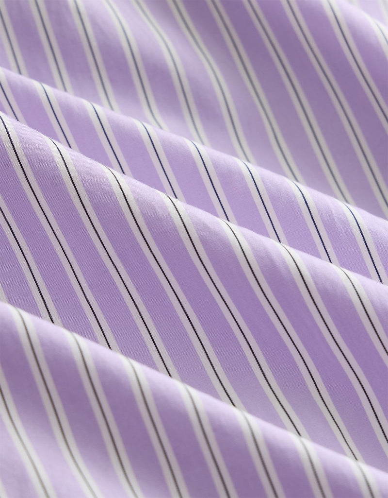 Unsubscribed Classic Boyfriend Shirt in Thomas Mason® Purple Stripe