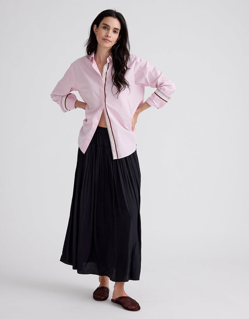 Unsubscribed Clean Boyfriend Shirt in Thomas Mason® Selvedge Stripe