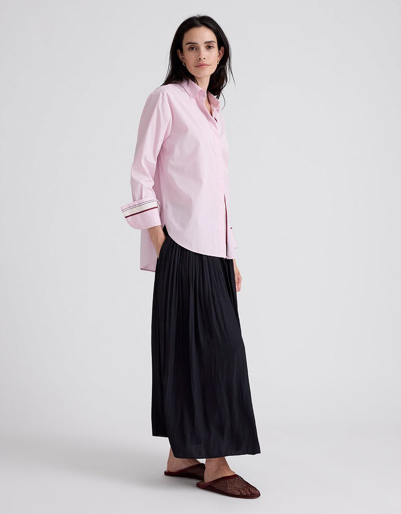 Unsubscribed Clean Boyfriend Shirt in Thomas Mason® Selvedge Stripe