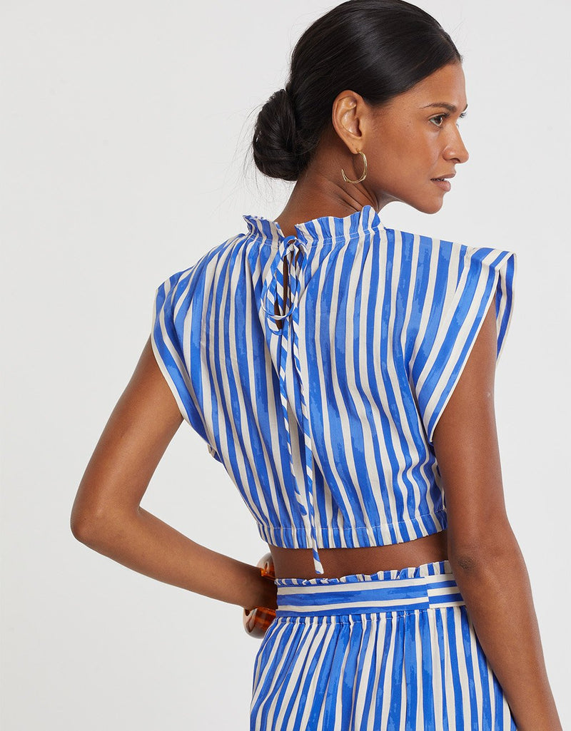 Lemlem Muna Ruched Crop Top