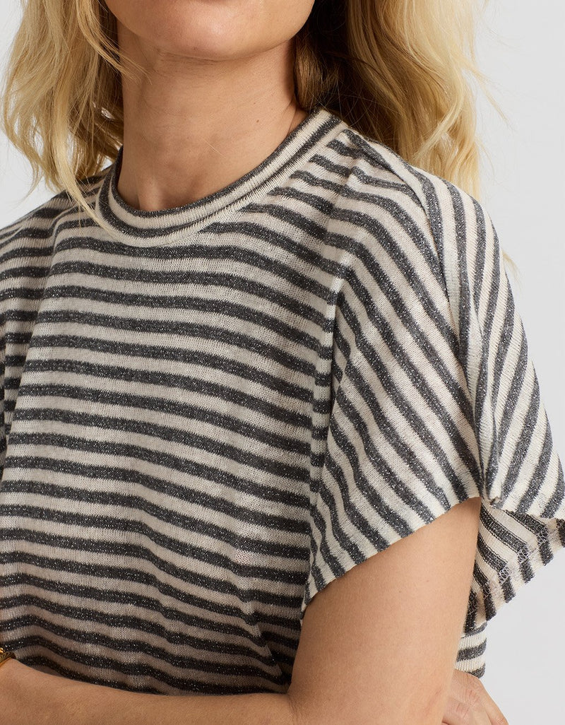 Unsubscribed Striped Linen Tee