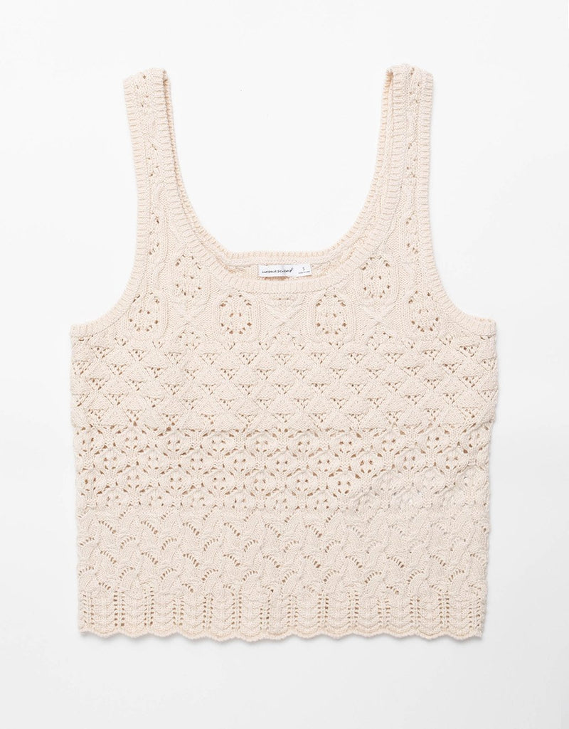 unsubscribed textured sweater tank