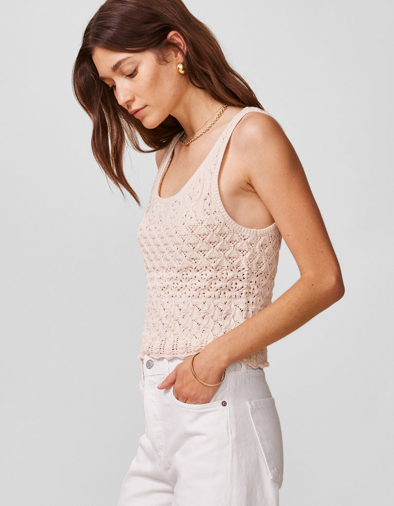 unsubscribed textured sweater tank