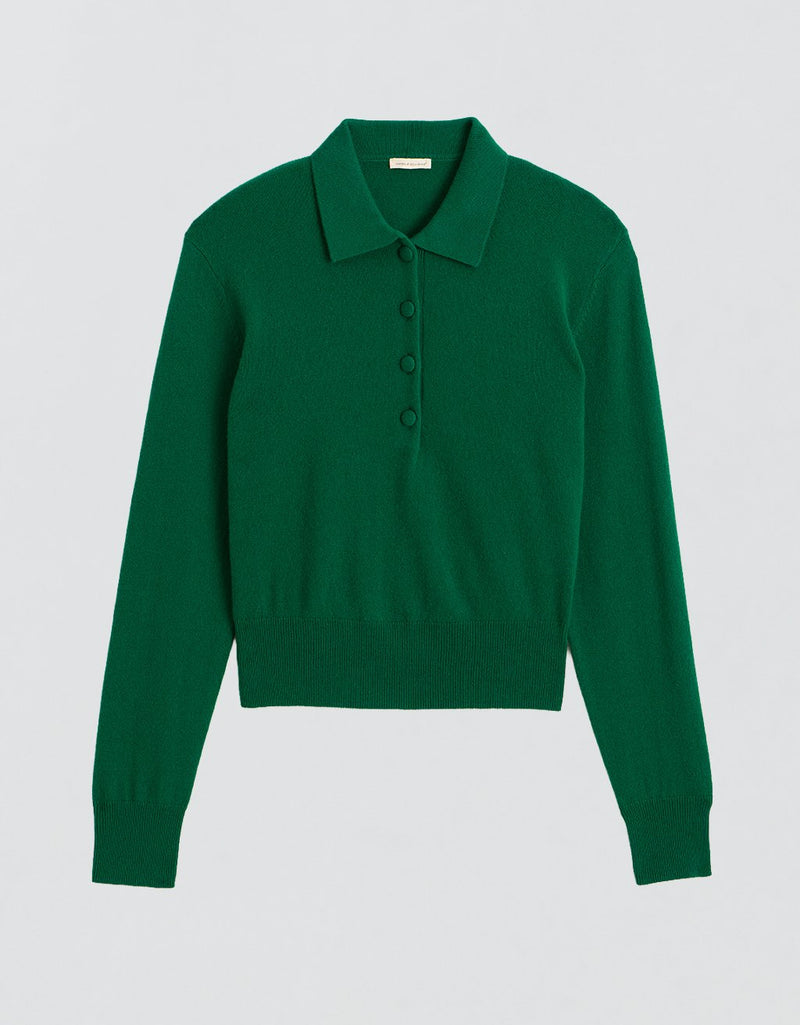 Unsubscribed Everyday-Weight Cashmere Polo Sweater