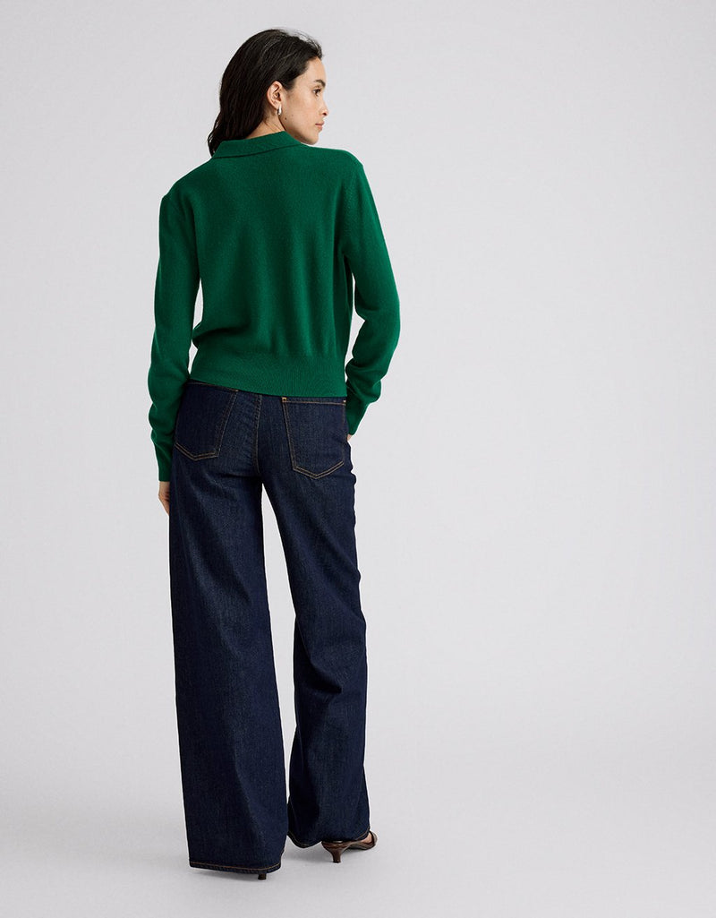 Unsubscribed Everyday-Weight Cashmere Polo Sweater