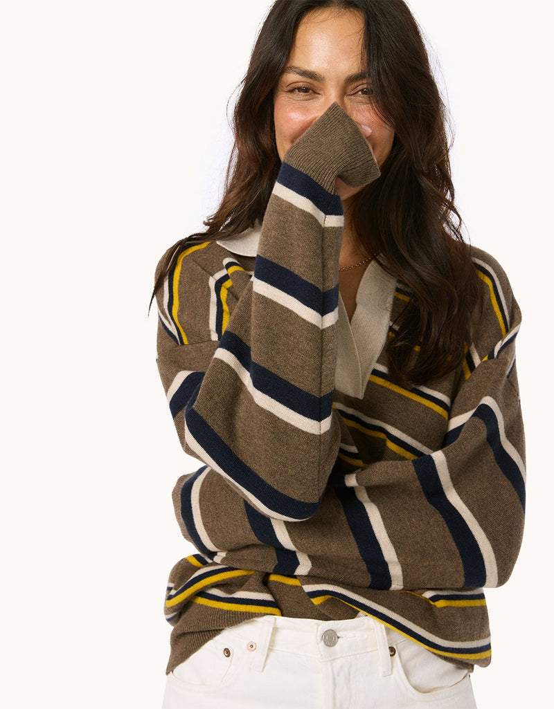Unsubscribed Wool Blend Rugby Sweater