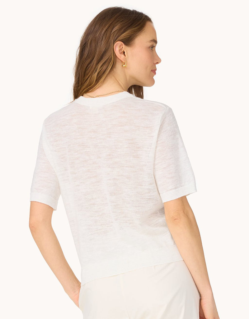Unsubscribed Linen Blend Sweater Tee