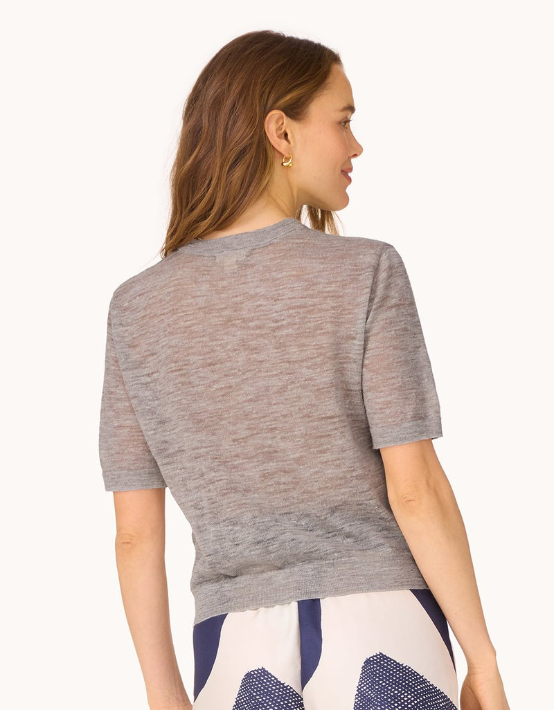 Unsubscribed Linen Blend Sweater Tee